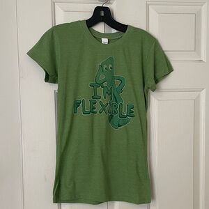 I'm Flexible Green Short Sleeve Tee